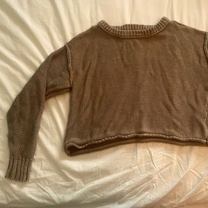 Boxy lightweight tan American Eagle Sweater Size L